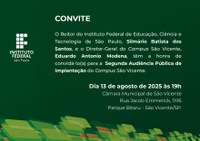 Convite: Audiência Pública para Implantação de Campus do IFSP em São Vicente - 13/08/2025