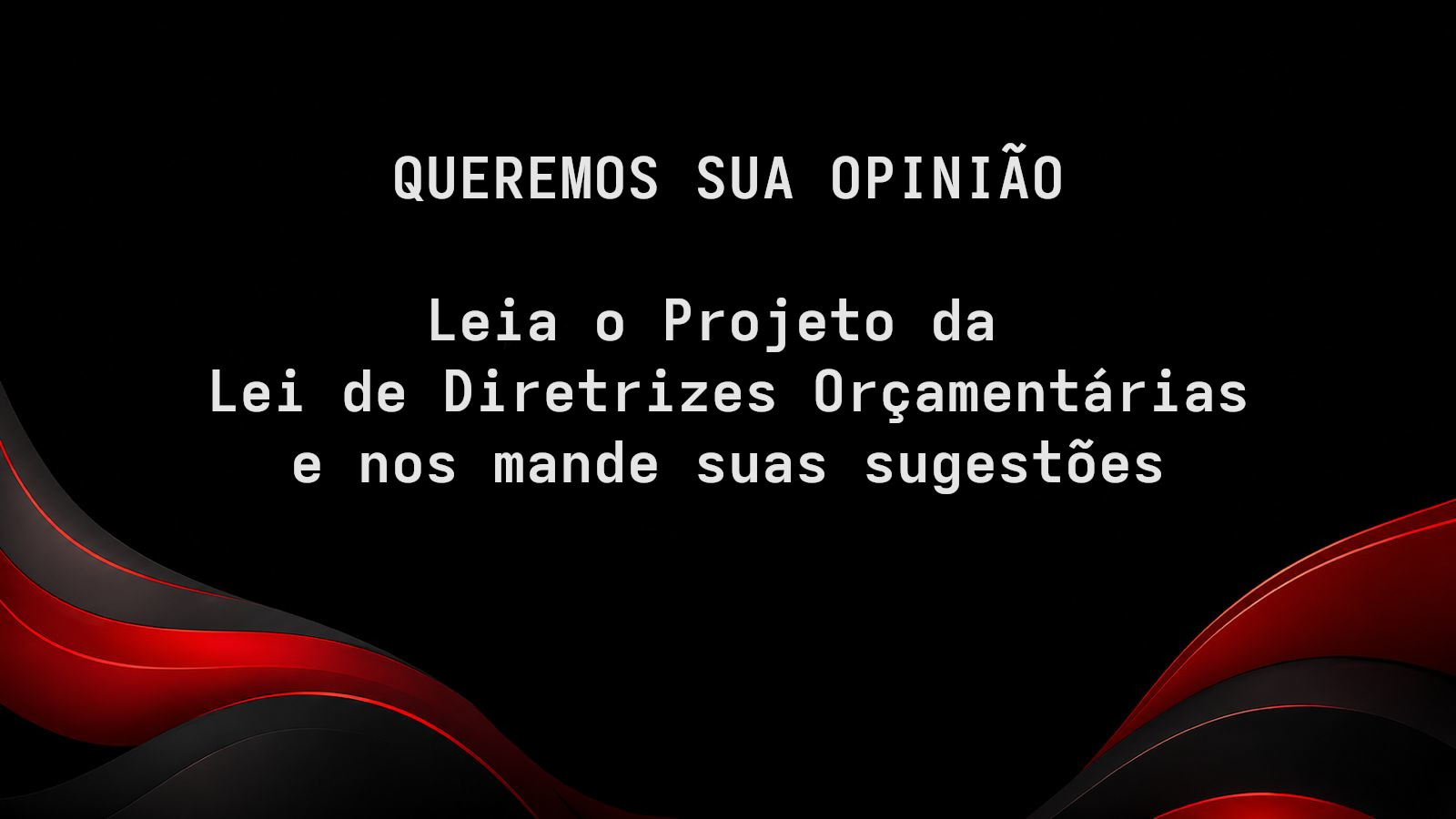 Pesquisa de opinião - LDO